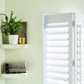 Shutters Arctic 89mm - Contempo Mini Z Frame - Full Height - Bi-Fold - Bathroom